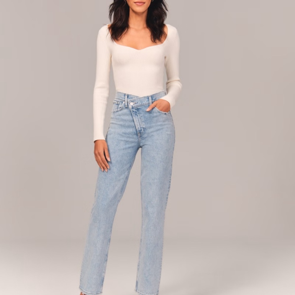 Abercrombie & Fitch Blue Straight Leg Jeans